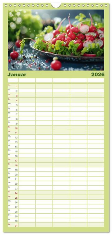 Produktbild: Familienplaner 2026 - Vitamine im &Uuml;berfluss mit 5 Spalten (Wandkalender, 21 x 45 cm) CALVENDO