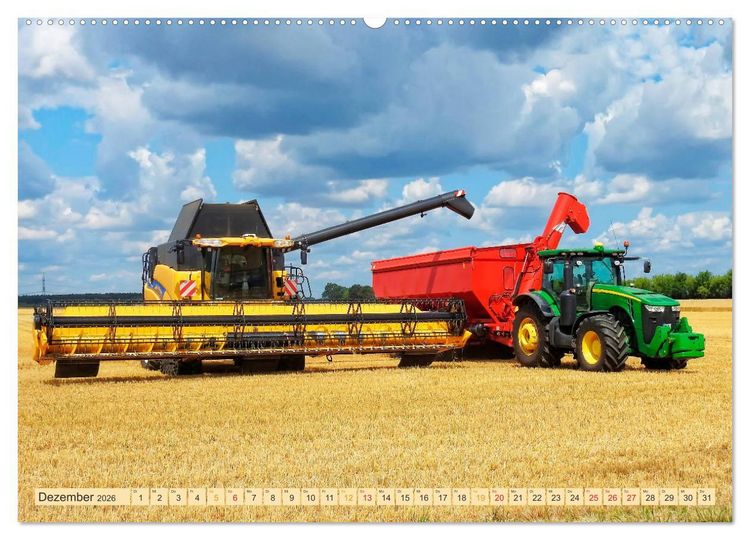 Produktbild: Giganten in der Landwirtschaft - M&auml;hdrescher (Wandkalender 2026 DIN A2 quer), CALVENDO Monatskalender