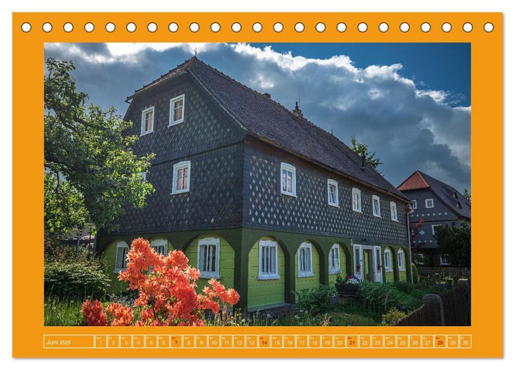 Produktbild: Umgebindeh&auml;user in der sch&ouml;nen Oberlausitz (Tischkalender 2026 DIN A5 quer), CALVENDO Monatskalender