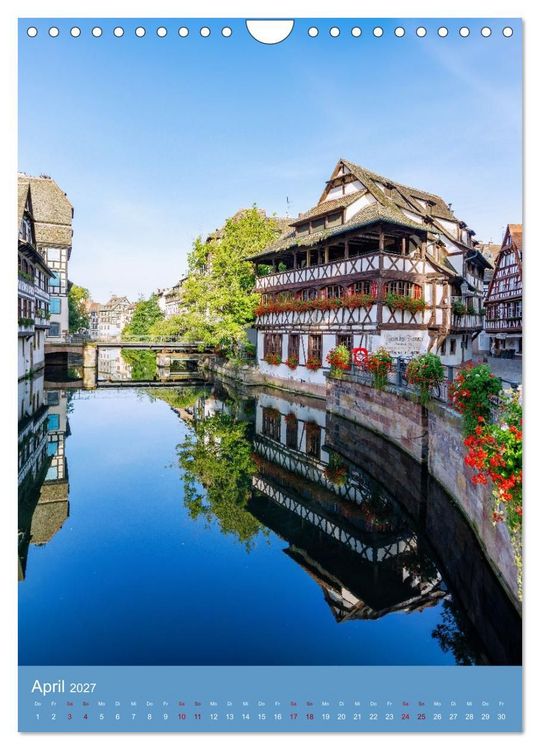 Produktbild: Zeitloses Strasbourg. Kan&auml;le, Fachwerk und els&auml;ssisches Flair (Wandkalender 2027 DIN A4 hoch), CALVENDO Monatskalender