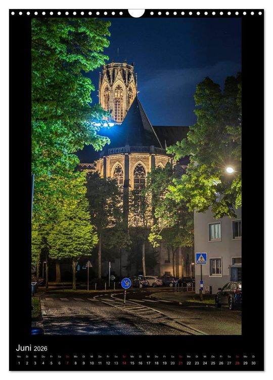 Produktbild: K&ouml;ln-Nachts - Eine Metropole nicht nur im Mondschein (Wandkalender 2026 DIN A3 hoch), CALVENDO Monatskalender