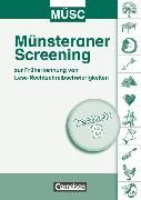 Produktbild: M&uuml;nsteraner Screening (M&Uuml;SC) - Zur Fr&uuml;herkennung von Lese-Rechtschreibschwierigkeiten