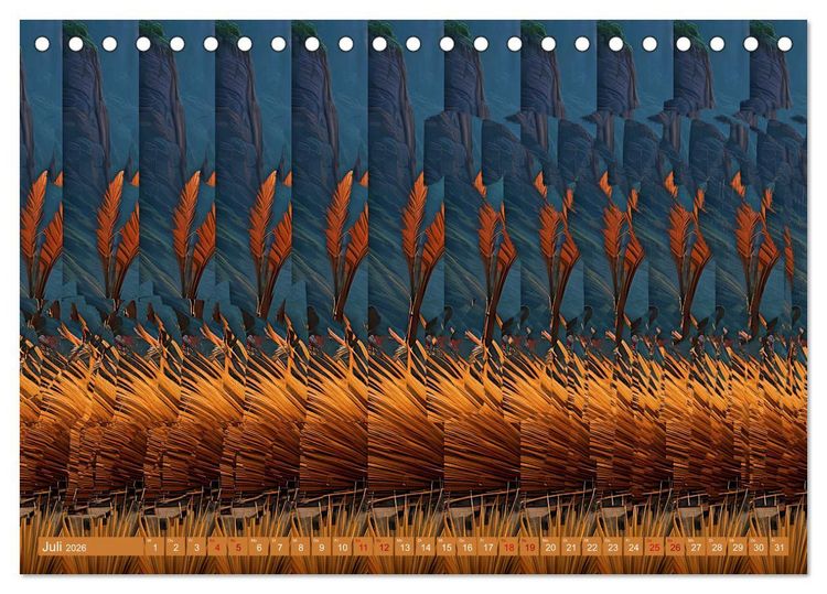 Produktbild: Magische Bilder - fantastische Stereogramme (Tischkalender 2026 DIN A5 quer), CALVENDO Monatskalender