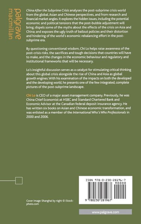 Produktbild: China After the Subprime Crisis