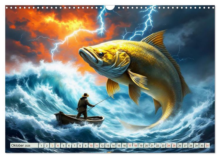 Produktbild: Die unbezwingbaren Fische (Wandkalender 2026 DIN A3 quer), CALVENDO Monatskalender