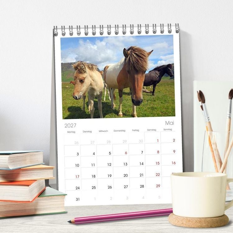 Produktbild: Tischplaner 2027 - Island - Iceland (A5 Tischkalender zum Aufstellen) CALVENDO