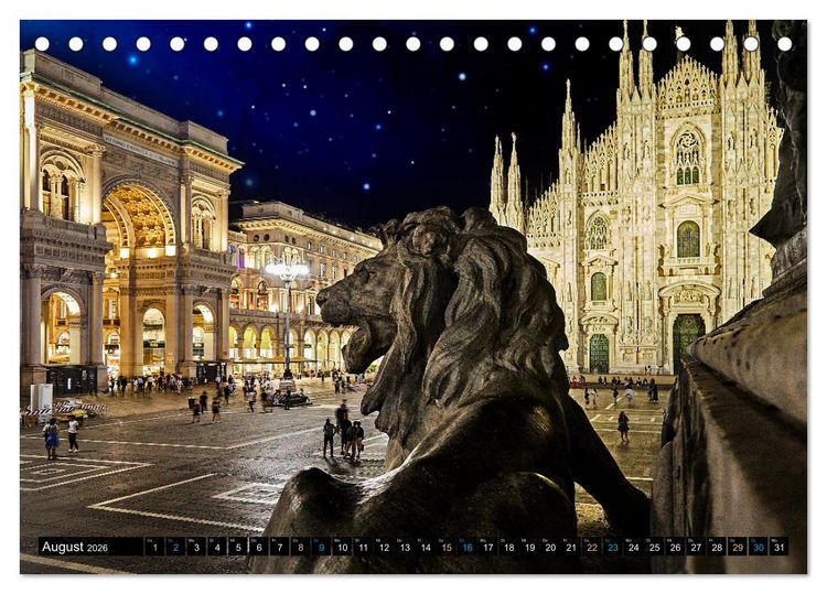 Produktbild: One Day Mailand (Tischkalender 2026 DIN A5 quer), CALVENDO Monatskalender