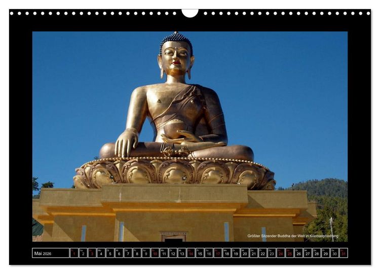 Produktbild: Bhutan Druk Yul 2026 (Wandkalender 2026 DIN A3 quer), CALVENDO Monatskalender