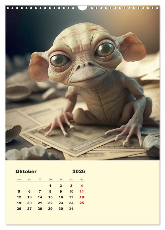 Produktbild: Kleine Gangster. Lustige Monster im Alltag (Wandkalender 2026 DIN A3 hoch), CALVENDO Monatskalender