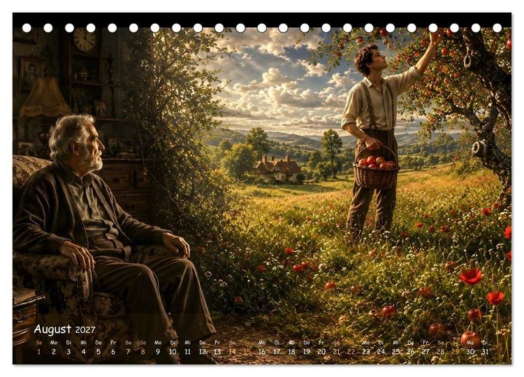 Produktbild: Wenn die Zeit so schnell vergeht,.... dann kommen Erinnerungen und W&uuml;nsche. (Tischkalender 2027 DIN A5 quer), CALVENDO Monatskalender