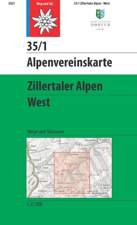 Produktbild: Zillertaler Alpen - West 1:25 000