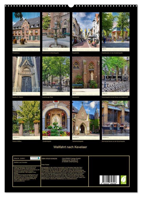 Produktbild: Wallfahrt nach Kevelaer (hochwertiger Premium Wandkalender 2026 DIN A2 hoch), Kunstdruck in Hochglanz
