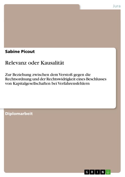 Produktbild: Relevanz oder Kausalit&auml;t