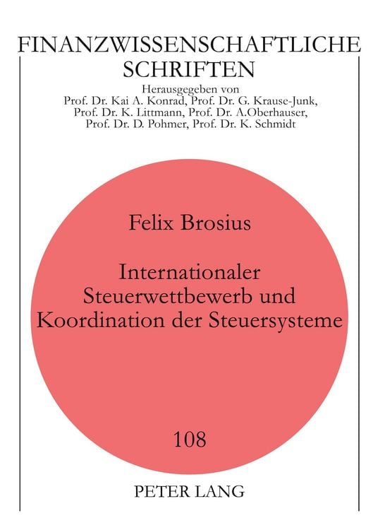 Produktbild: Internationaler Steuerwettbewerb und Koordination der Steuersysteme
