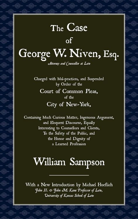 Produktbild: The Case of Geoge W. Niven, Esq.