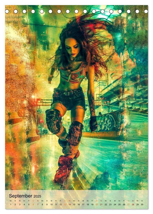 Produktbild: Rollerblades - einfach cool (Tischkalender 2025 DIN A5 hoch), CALVENDO Monatskalender