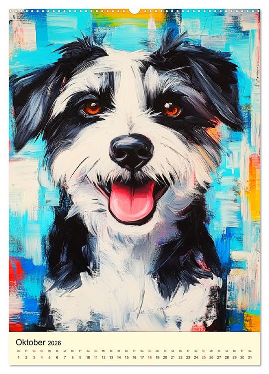 Produktbild: Fellnasen-Gl&uuml;ck to go. Fr&ouml;hliche Hundegesichter zum Schmunzeln (hochwertiger Premium Wandkalender 2026 DIN A2 hoch), Kunstdruck in Hochglanz