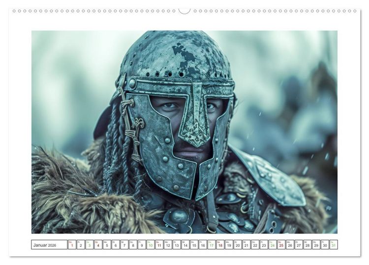 Produktbild: Mutige Krieger (hochwertiger Premium Wandkalender 2026 DIN A2 quer), Kunstdruck in Hochglanz