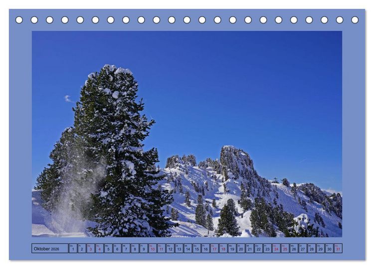 Produktbild: Winterwanderung in den Tuxer Alpen (Tischkalender 2026 DIN A5 quer), CALVENDO Monatskalender