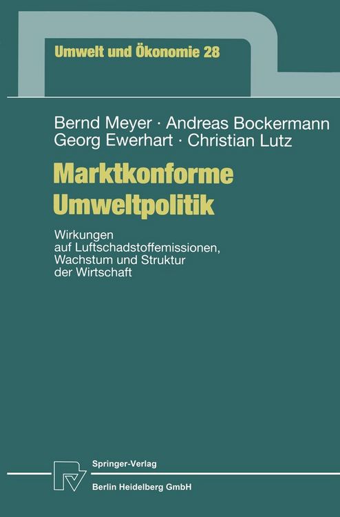 Produktbild: Marktkonforme Umweltpolitik