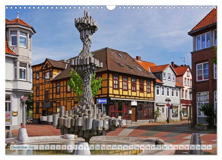 Produktbild: Hansestadt Uelzen. Fachwerk, Kunst und ein ber&uuml;hmter Bahnhof (Wandkalender 2026 DIN A3 quer), CALVENDO Monatskalender