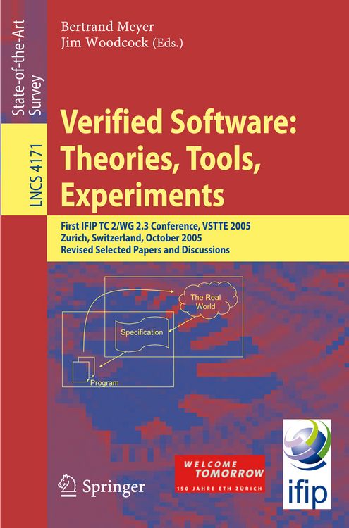 Produktbild: Verified Software: Theories, Tools, Experiments