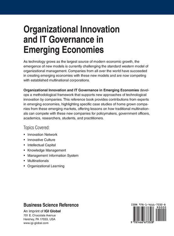 Produktbild: Organizational Innovation and IT Governance in Emerging Economies