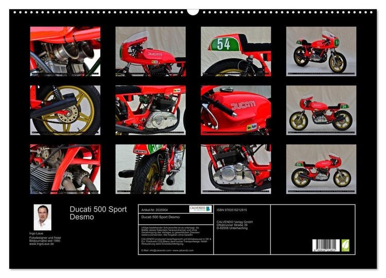 Produktbild: Ducati 500 Sport Desmo (Wandkalender 2026 DIN A2 quer), CALVENDO Monatskalender