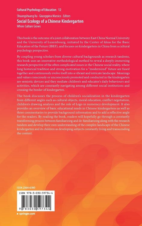 Produktbild: Social Ecology of a Chinese Kindergarten