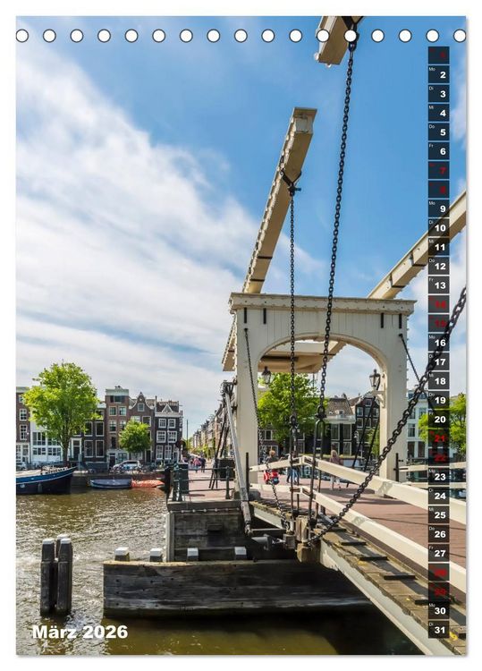 Produktbild: AMSTERDAM Charmantes Stadtherz (Tischkalender 2026 DIN A5 hoch), CALVENDO Monatskalender