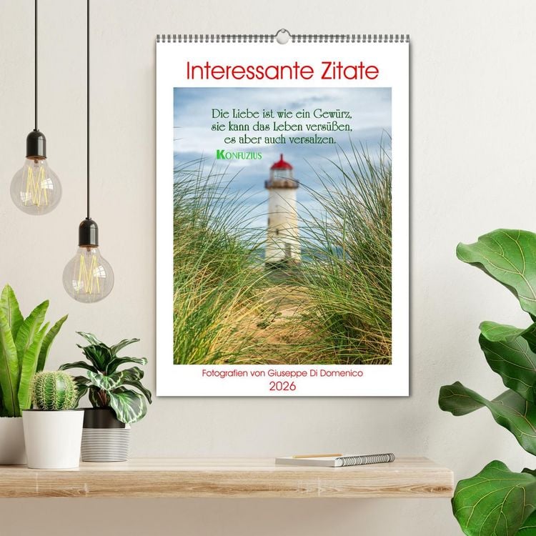 Produktbild: Interessante Zitate (Wandkalender 2026 DIN A2 hoch), CALVENDO Monatskalender