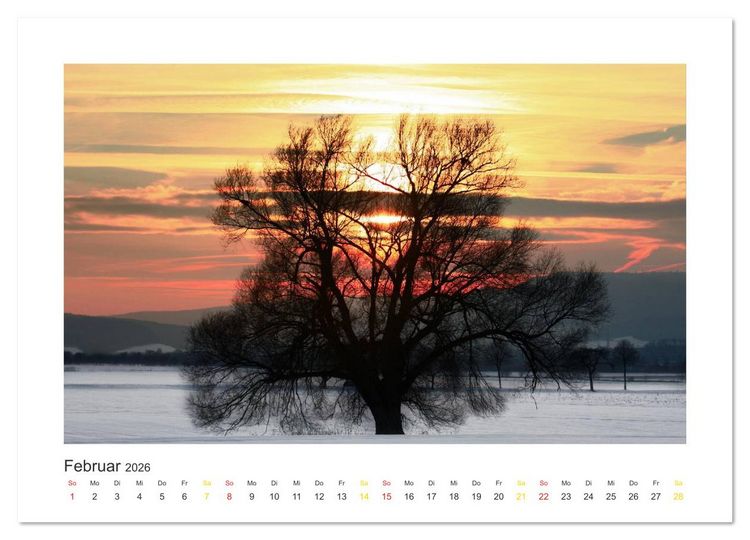 Produktbild: Weserbergland Impressionen (Wandkalender 2026 DIN A4 quer), CALVENDO Monatskalender