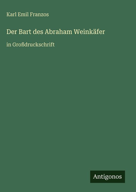 Produktbild: Der Bart des Abraham Weink&auml;fer