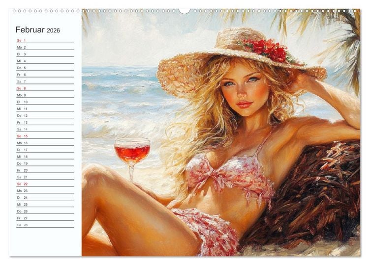 Produktbild: Frauen im Sommer. Lebensfreude, Sonne und Strand (Wandkalender 2026 DIN A2 quer), CALVENDO Monatskalender