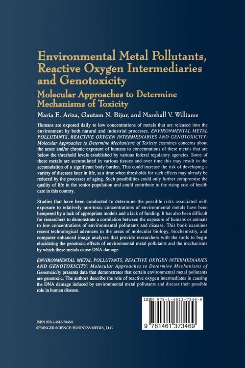Produktbild: Environmental Metal Pollutants, Reactive Oxygen Intermediaries and Genotoxicity