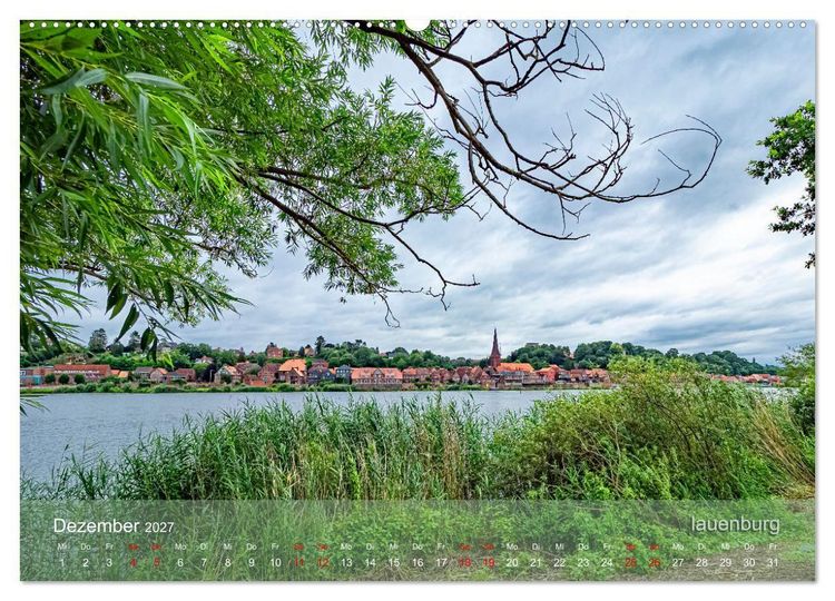 Produktbild: der elbestrom urbanes (hochwertiger Premium Wandkalender 2027 DIN A2 quer), Kunstdruck in Hochglanz