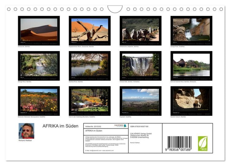 Produktbild: AFRIKA im S&uuml;den (Wandkalender 2026 DIN A4 quer), CALVENDO Monatskalender