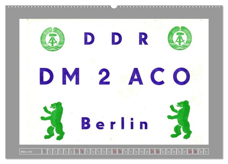 Produktbild: Amateurfunk in Ost-Berlin (Wandkalender 2026 DIN A2 quer), CALVENDO Monatskalender