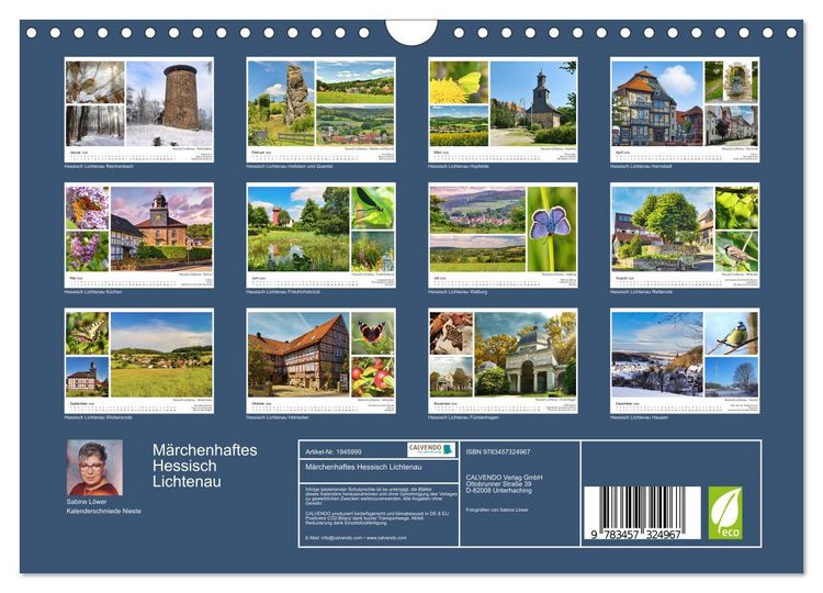 Produktbild: M&auml;rchenhaftes Hessisch Lichtenau (Wandkalender 2026 DIN A4 quer), CALVENDO Monatskalender