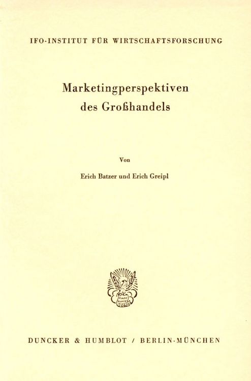 Produktbild: Marketingperspektiven des Gro&szlig;handels.