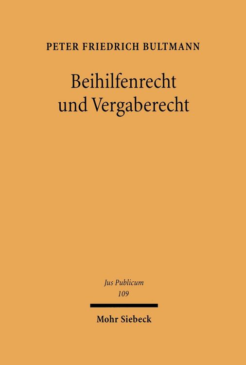 Produktbild: Beihilfenrecht und Vergaberecht