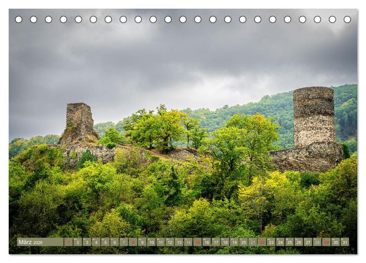Produktbild: Burgen und Festungen am Mittelrhein (Tischkalender 2026 DIN A5 quer), CALVENDO Monatskalender
