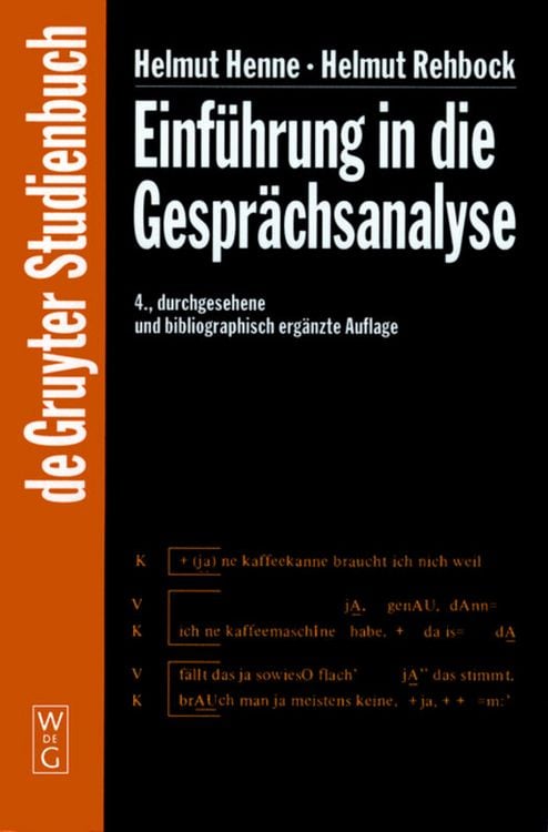 Produktbild: Einf&uuml;hrung in die Gespr&auml;chsanalyse