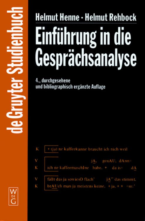 Produktbild: Einf&uuml;hrung in die Gespr&auml;chsanalyse