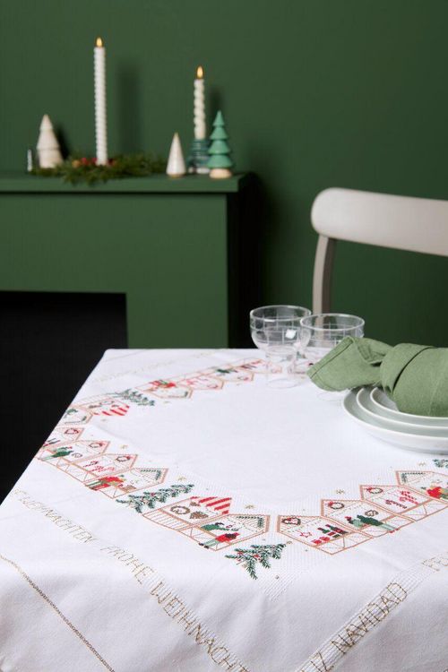Produktbild: Stickpackung Gez&auml;hlter Kreuzstich, Decke Weihnachtsmarkt