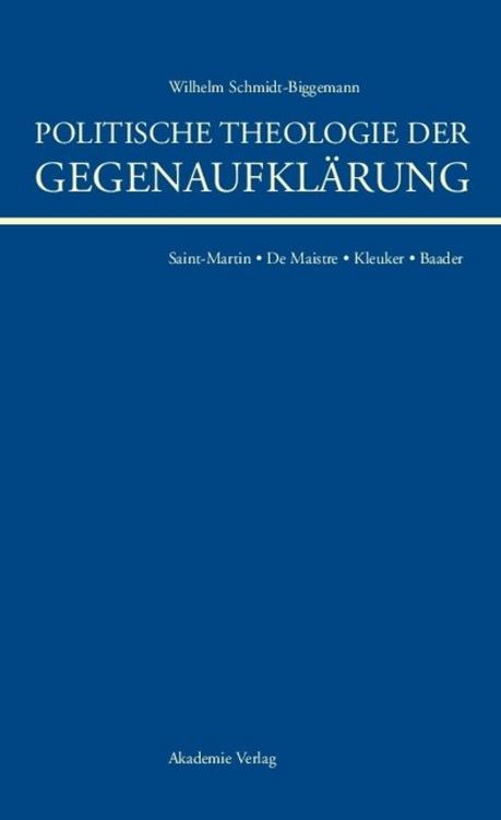 Politische Theologie der Gegenaufklärung