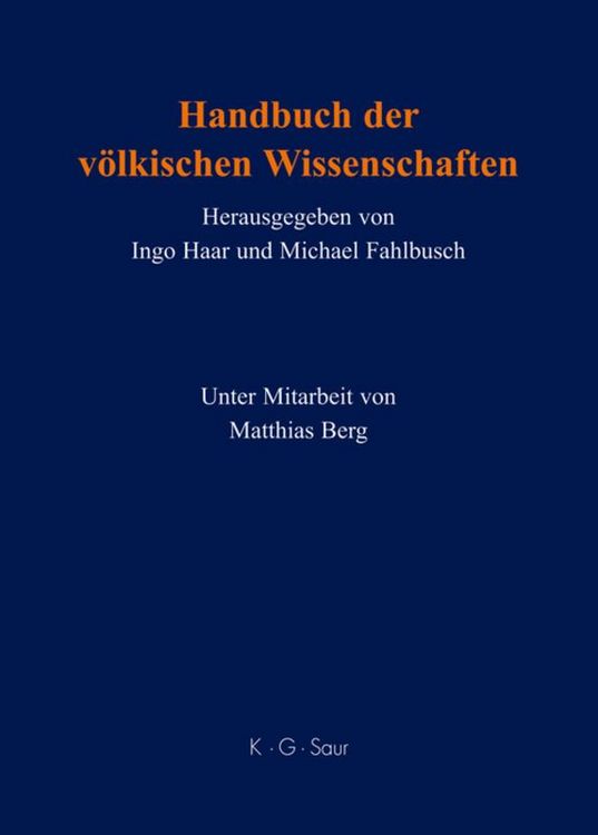 Produktbild: Handbuch der v&ouml;lkischen Wissenschaften