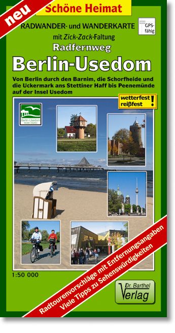 Produktbild: Radwander- und Wanderkarte Radweg Berlin-Usedom