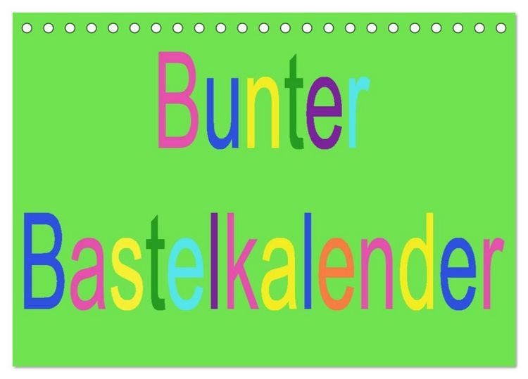 Produktbild: Bunter Bastelkalender (Tischkalender 2026 DIN A5 quer), CALVENDO Monatskalender