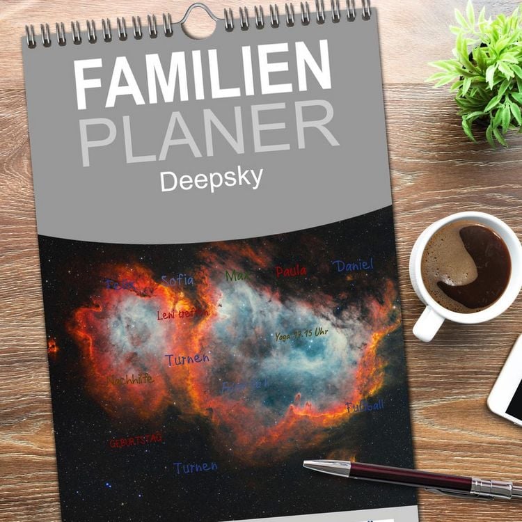 Produktbild: Familienplaner 2026 - Deepsky 2026 mit 5 Spalten (Wandkalender, 21 x 45 cm) CALVENDO